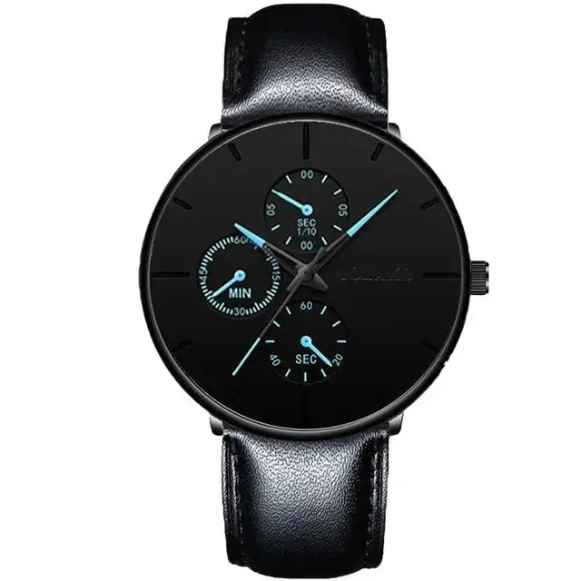 2024 Mens Watches for Men Ultra Thin Clock  Stainless Steel Mesh Belt Quartz Watch Relogio Masculino
