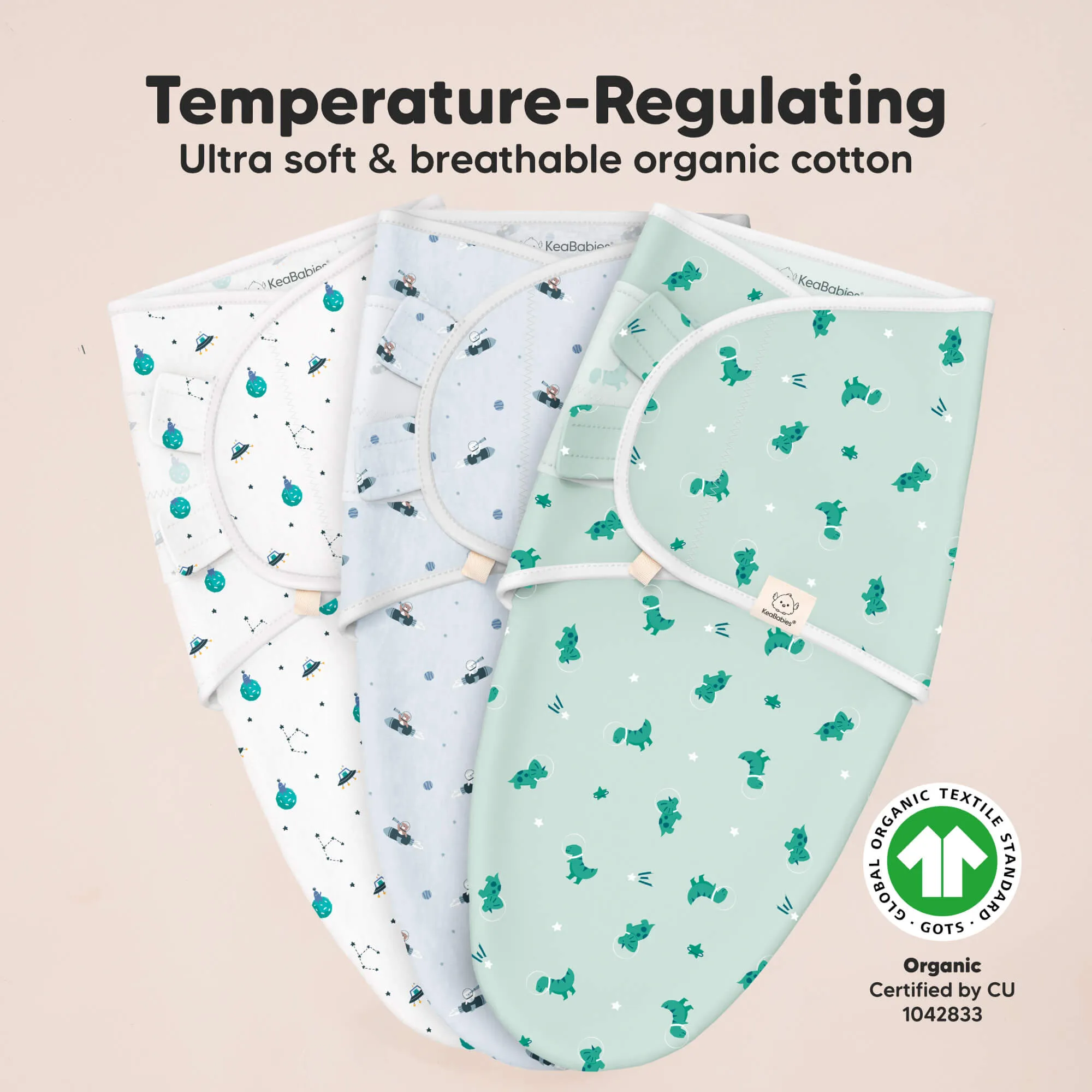 3-Pack Soothe Zippy Swaddle Wrap (Space Quest)
