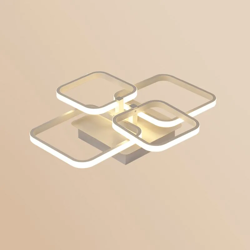 4/6/8 Lights Square LED Ceiling Light with Remote Control