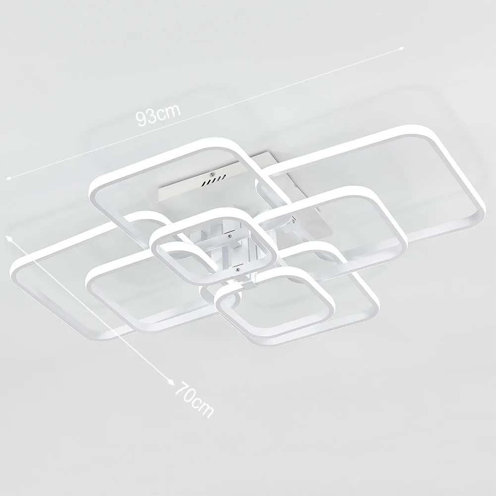 4/6/8 Lights Square LED Ceiling Light with Remote Control