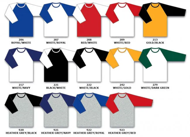 Athletic Knit 3/4 Sleeve Crew Neck Softball Shirt