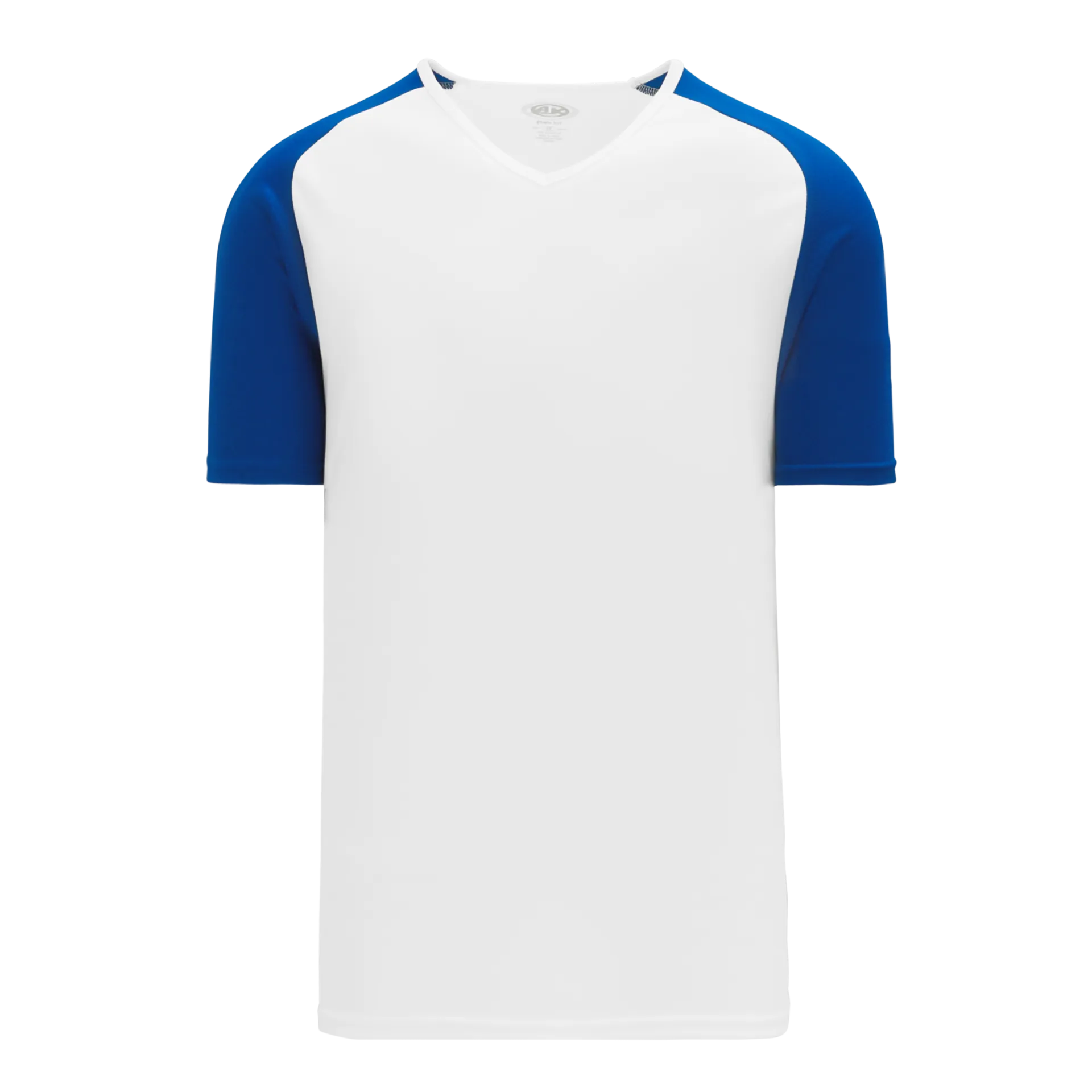 Athletic Knit V-Neck Baseball Jersey With Contrasting Shoulders