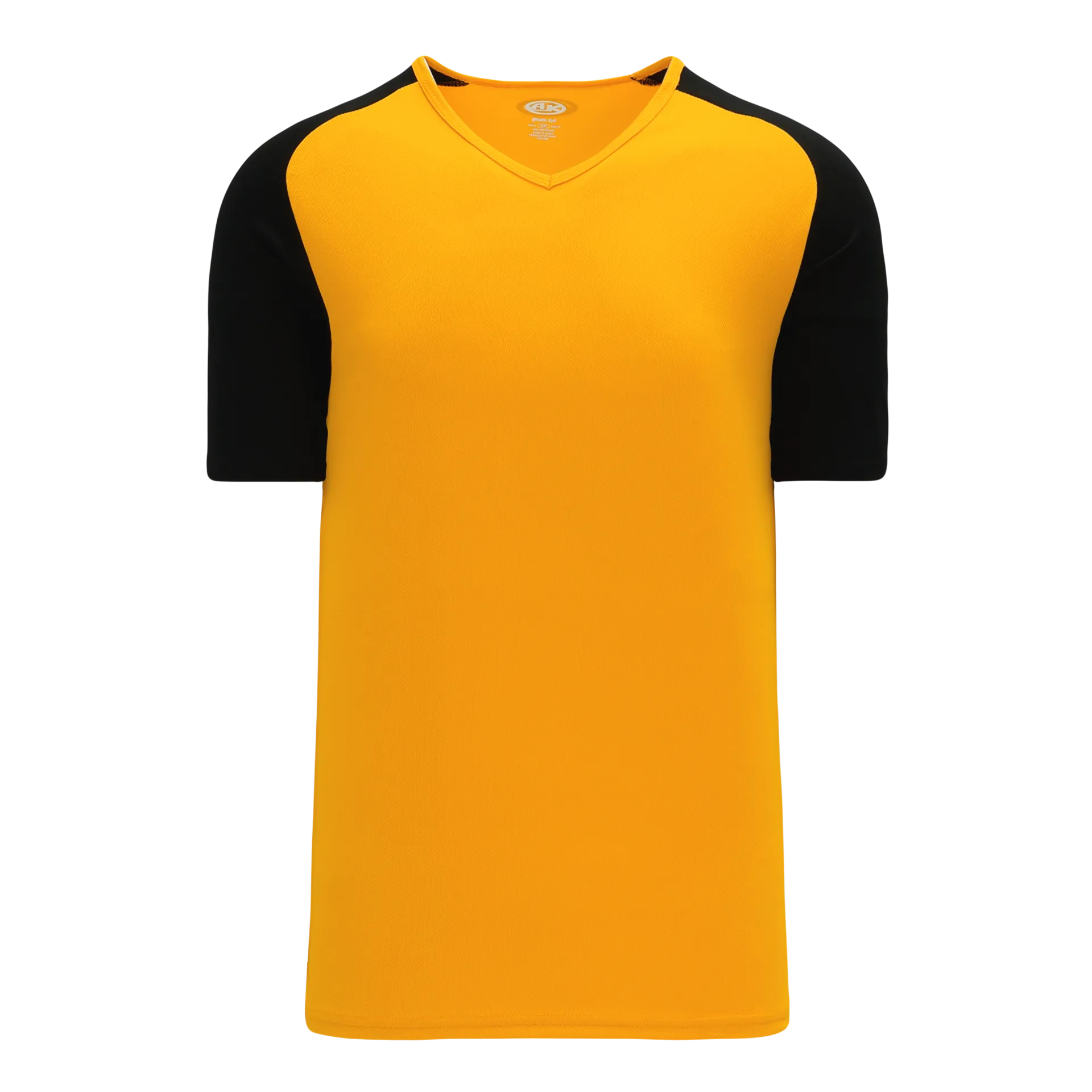 Athletic Knit V-Neck Baseball Jersey With Contrasting Shoulders