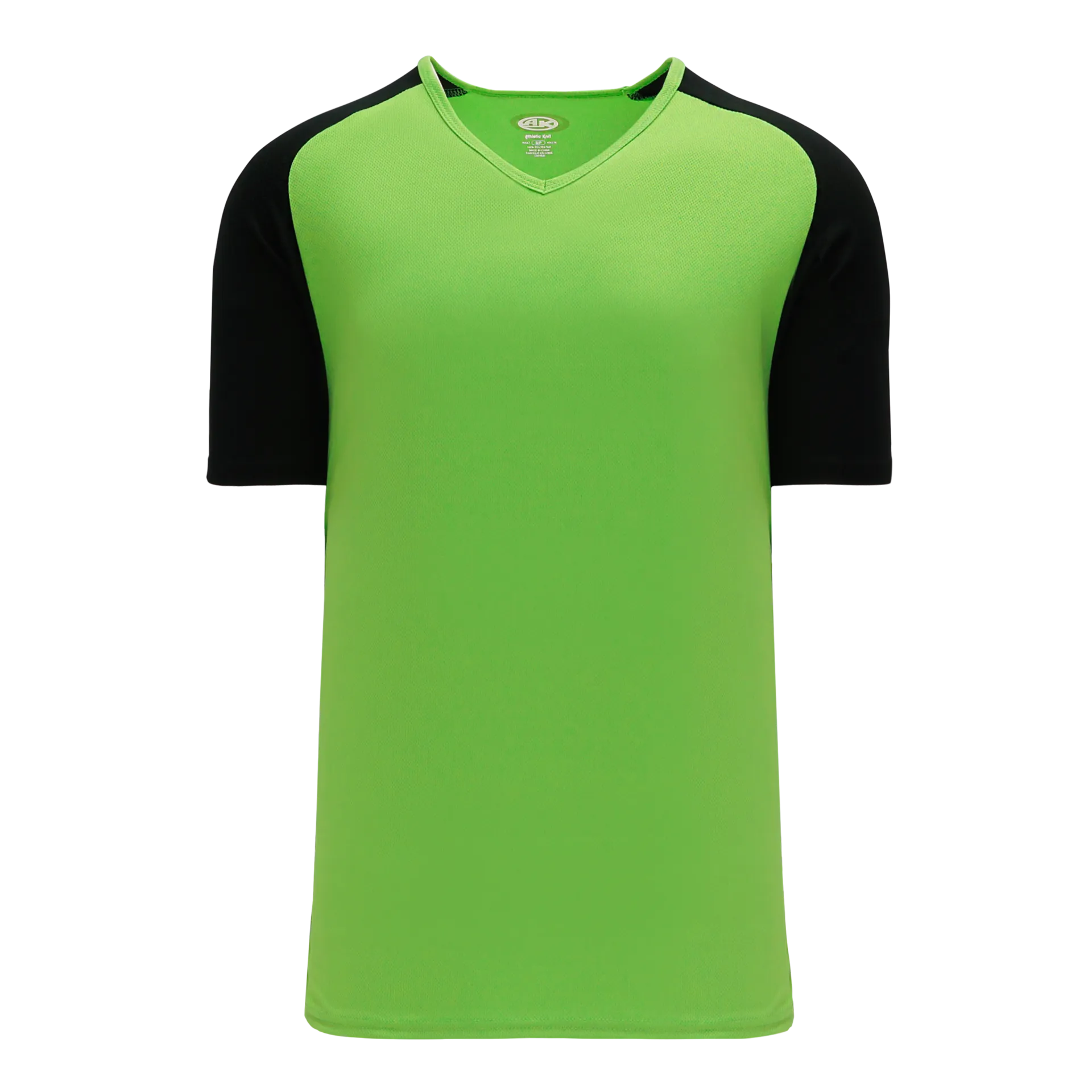 Athletic Knit V-Neck Baseball Jersey With Contrasting Shoulders