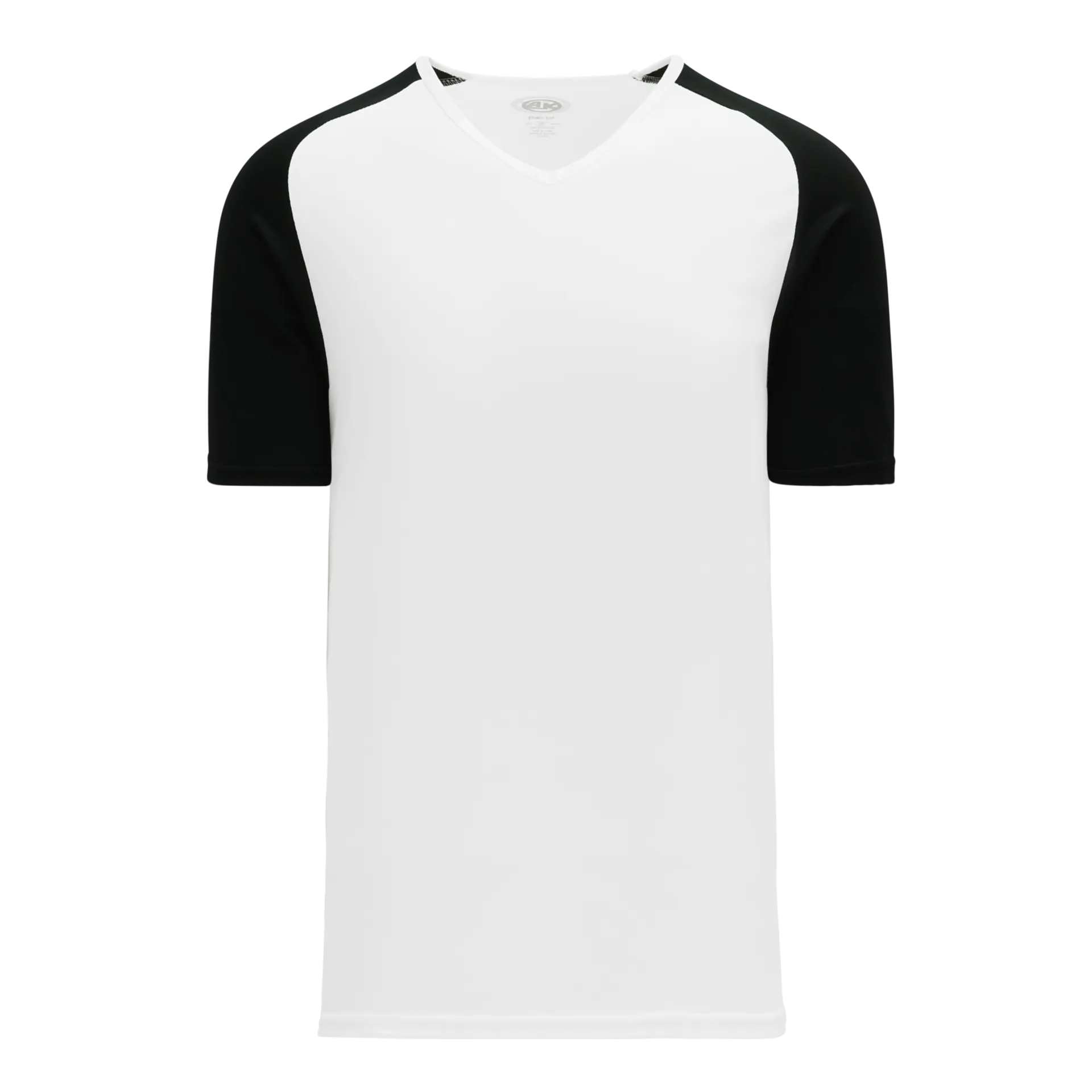 Athletic Knit V-Neck Baseball Jersey With Contrasting Shoulders