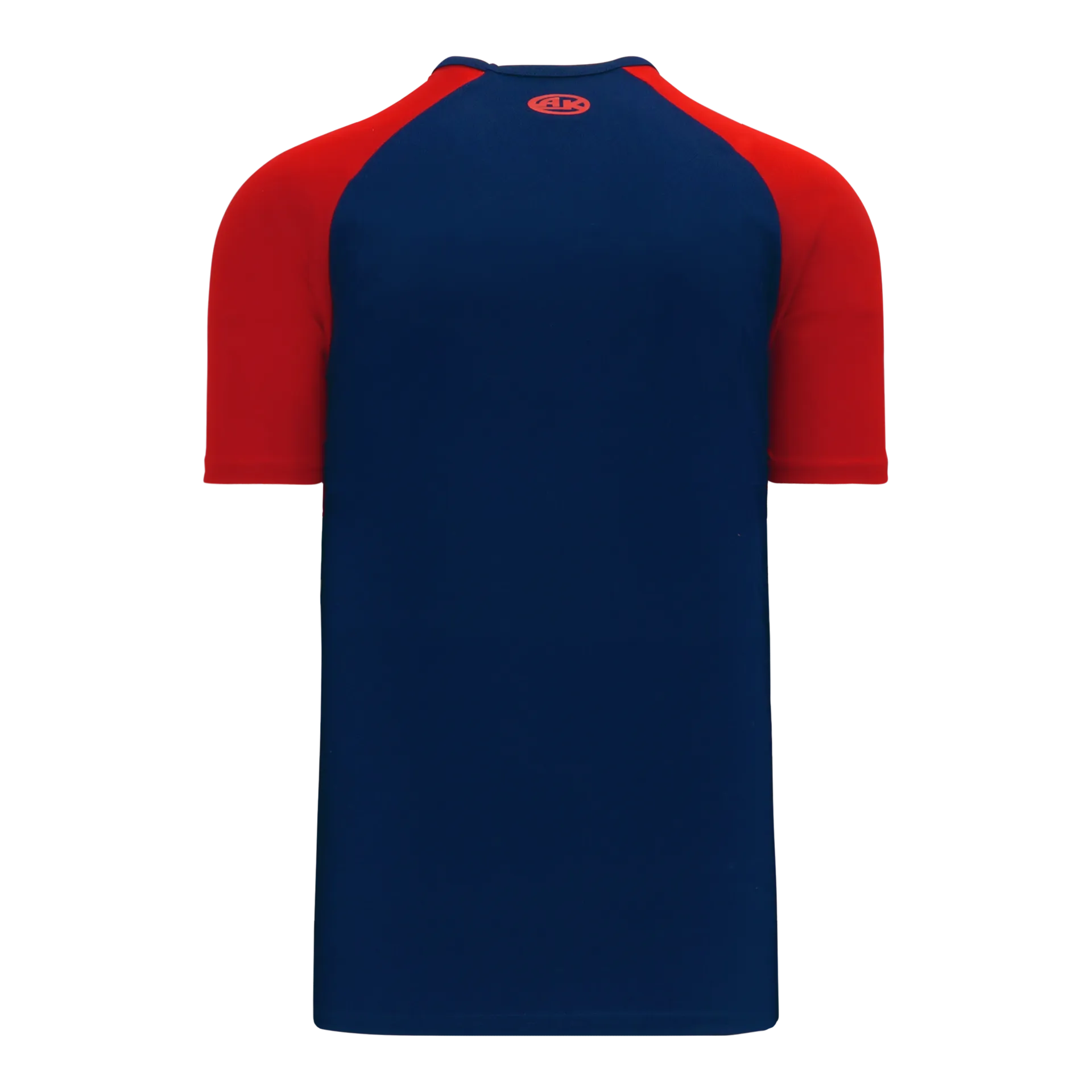Athletic Knit V-Neck Baseball Jersey With Contrasting Shoulders