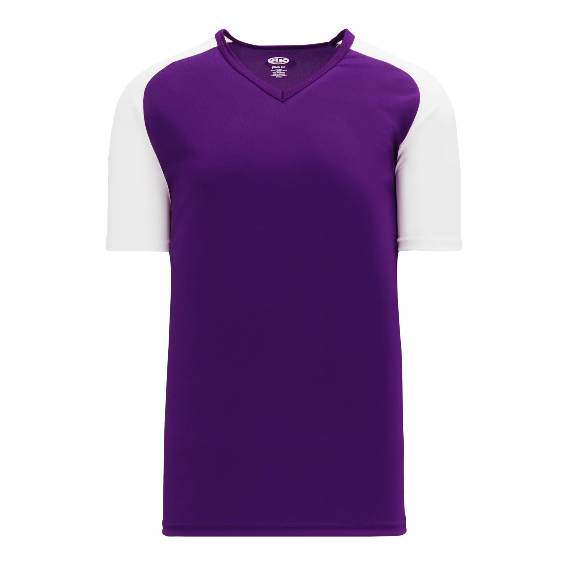 Athletic Knit V-Neck Baseball Jersey With Contrasting Shoulders
