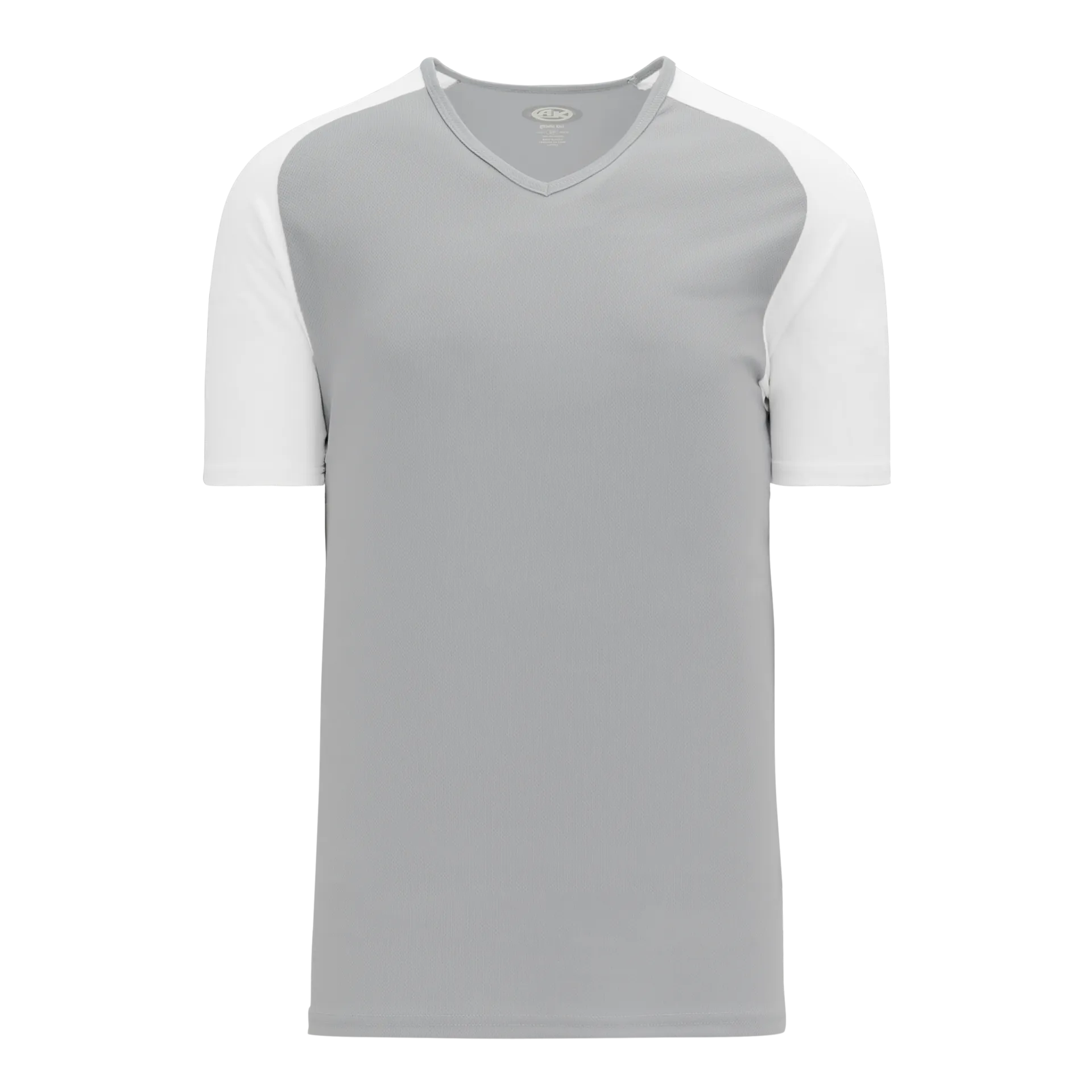 Athletic Knit V-Neck Baseball Jersey With Contrasting Shoulders