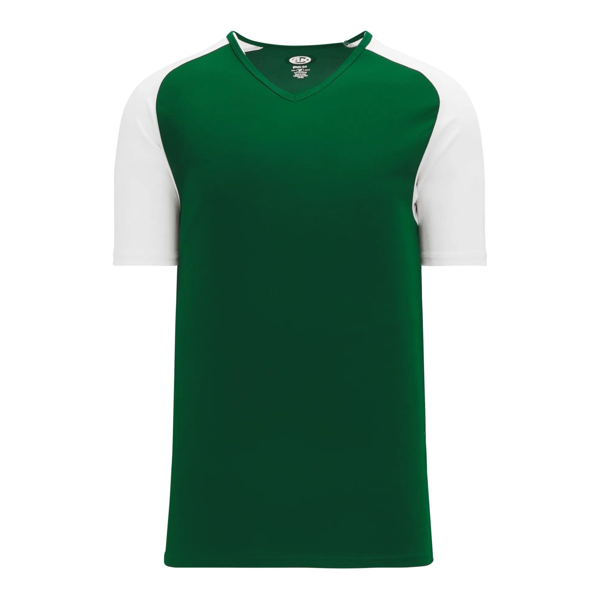 Athletic Knit V-Neck Baseball Jersey With Contrasting Shoulders