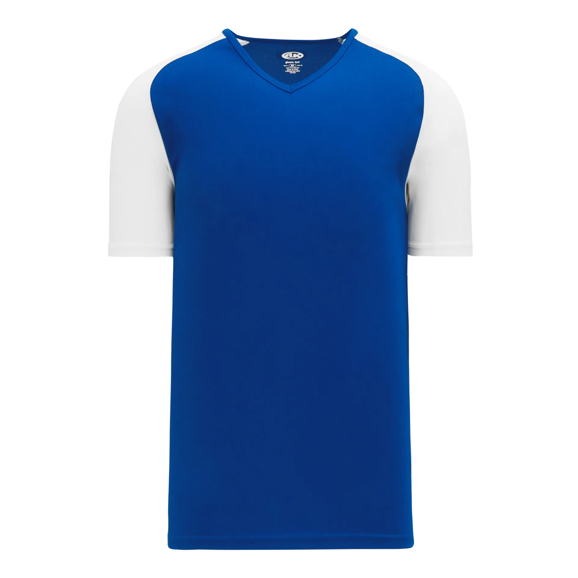 Athletic Knit V-Neck Baseball Jersey With Contrasting Shoulders