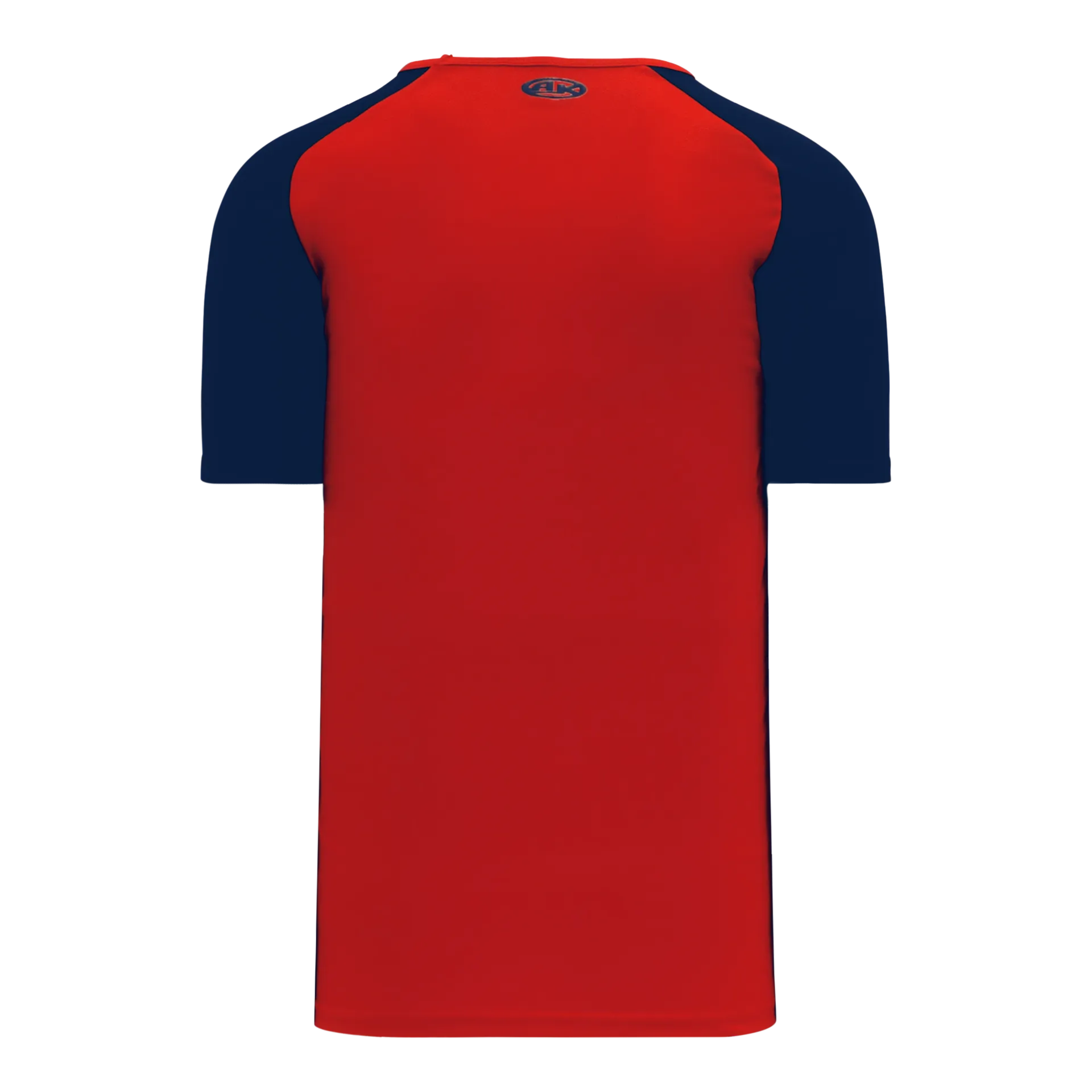 Athletic Knit V-Neck Baseball Jersey With Contrasting Shoulders