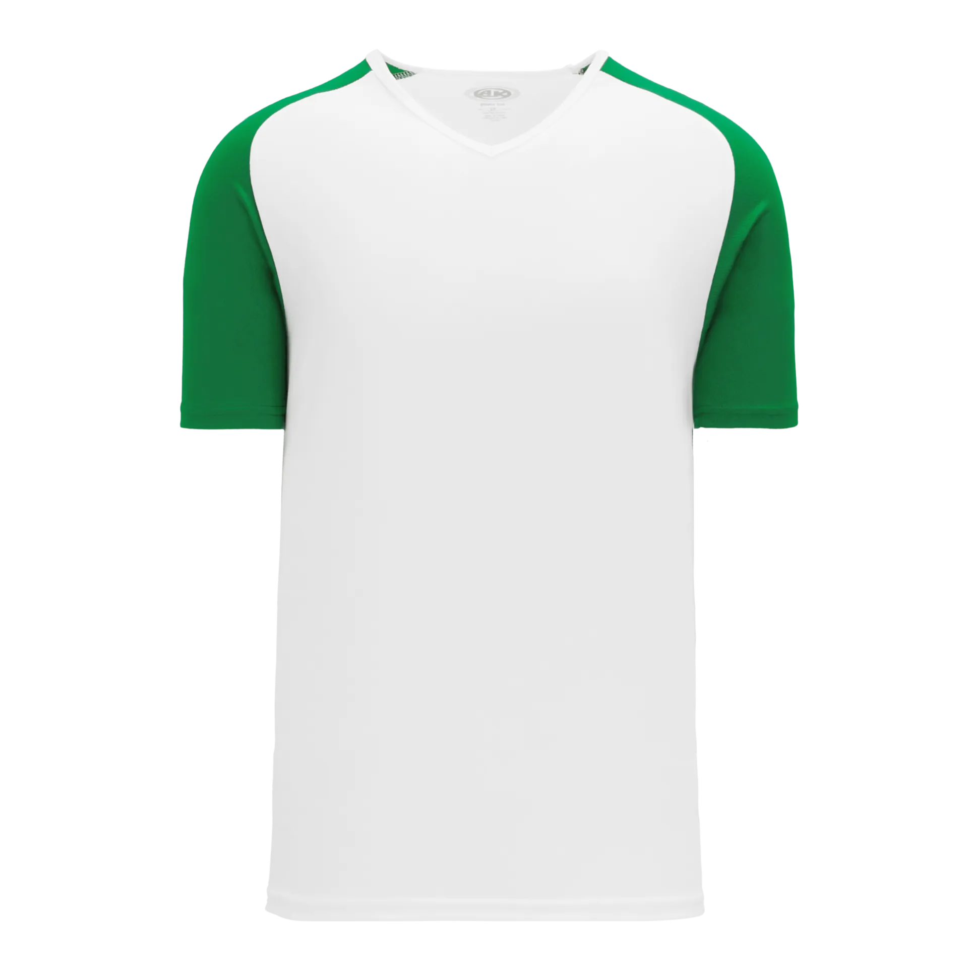 Athletic Knit V-Neck Baseball Jersey With Contrasting Shoulders
