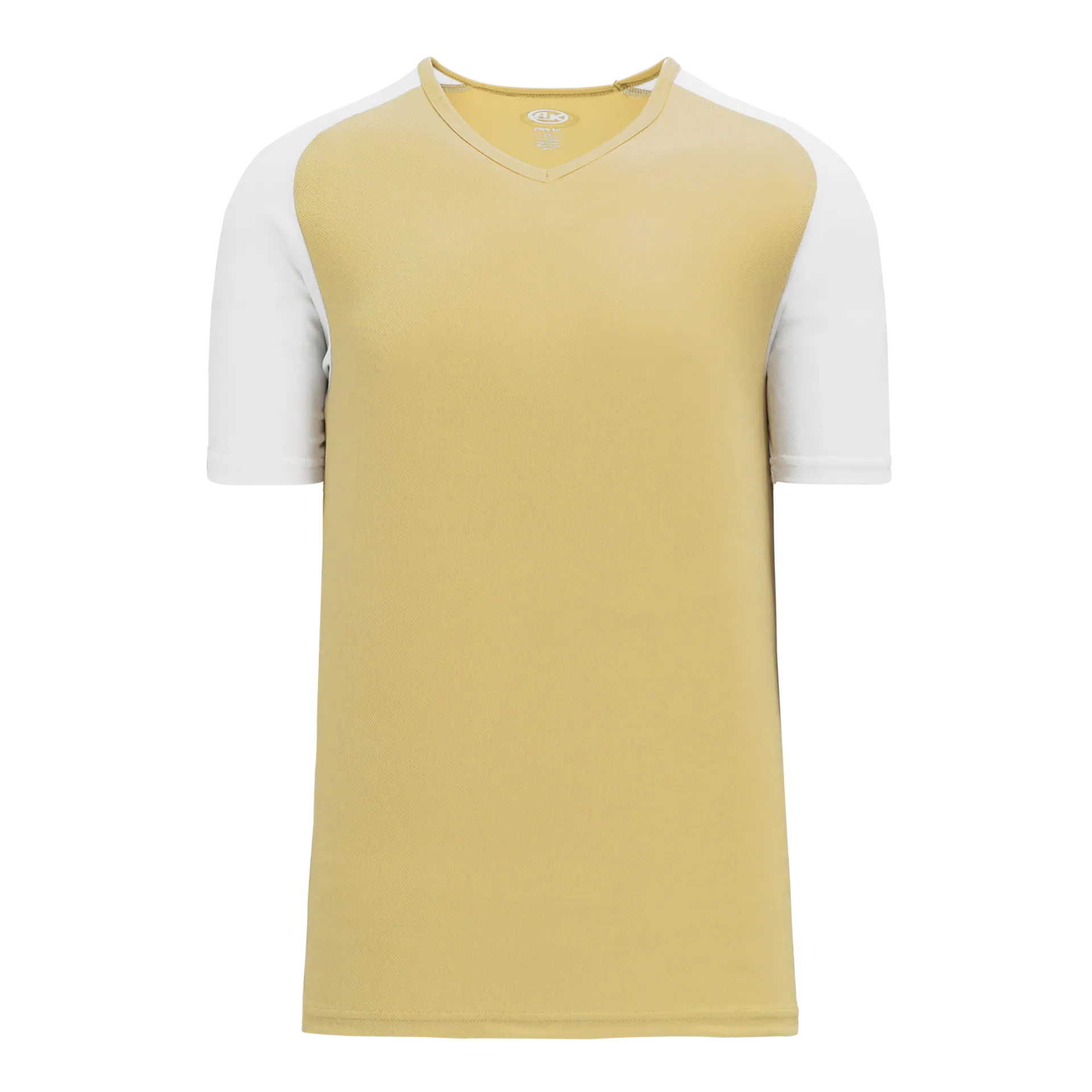 Athletic Knit V-Neck Baseball Jersey With Contrasting Shoulders