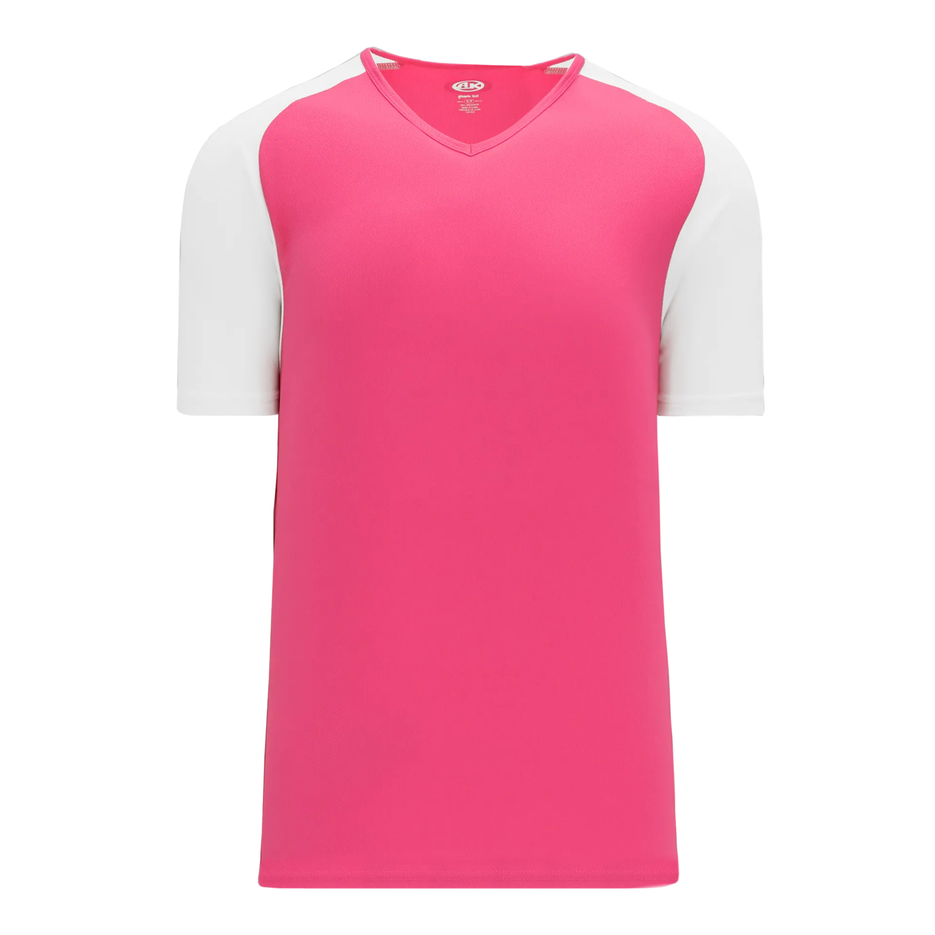 Athletic Knit V-Neck Baseball Jersey With Contrasting Shoulders