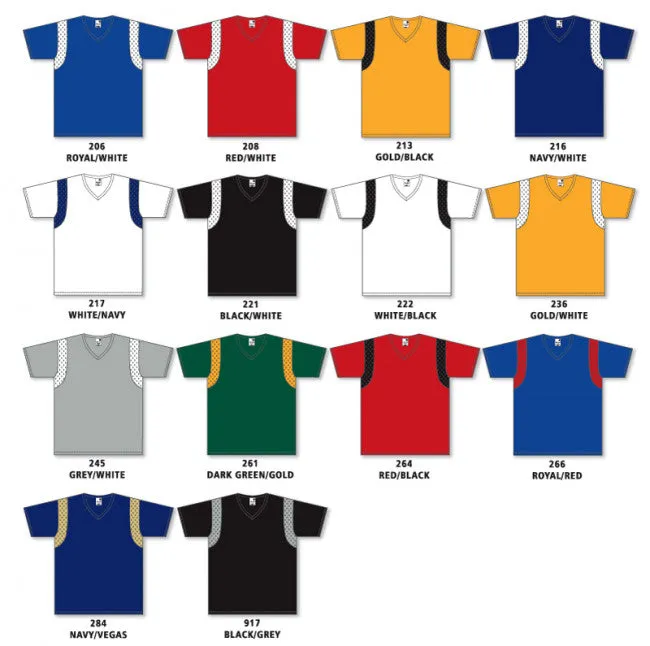 Athletic Knit V-Neck Performance Softball Jersey With Mesh Shoulder Inserts