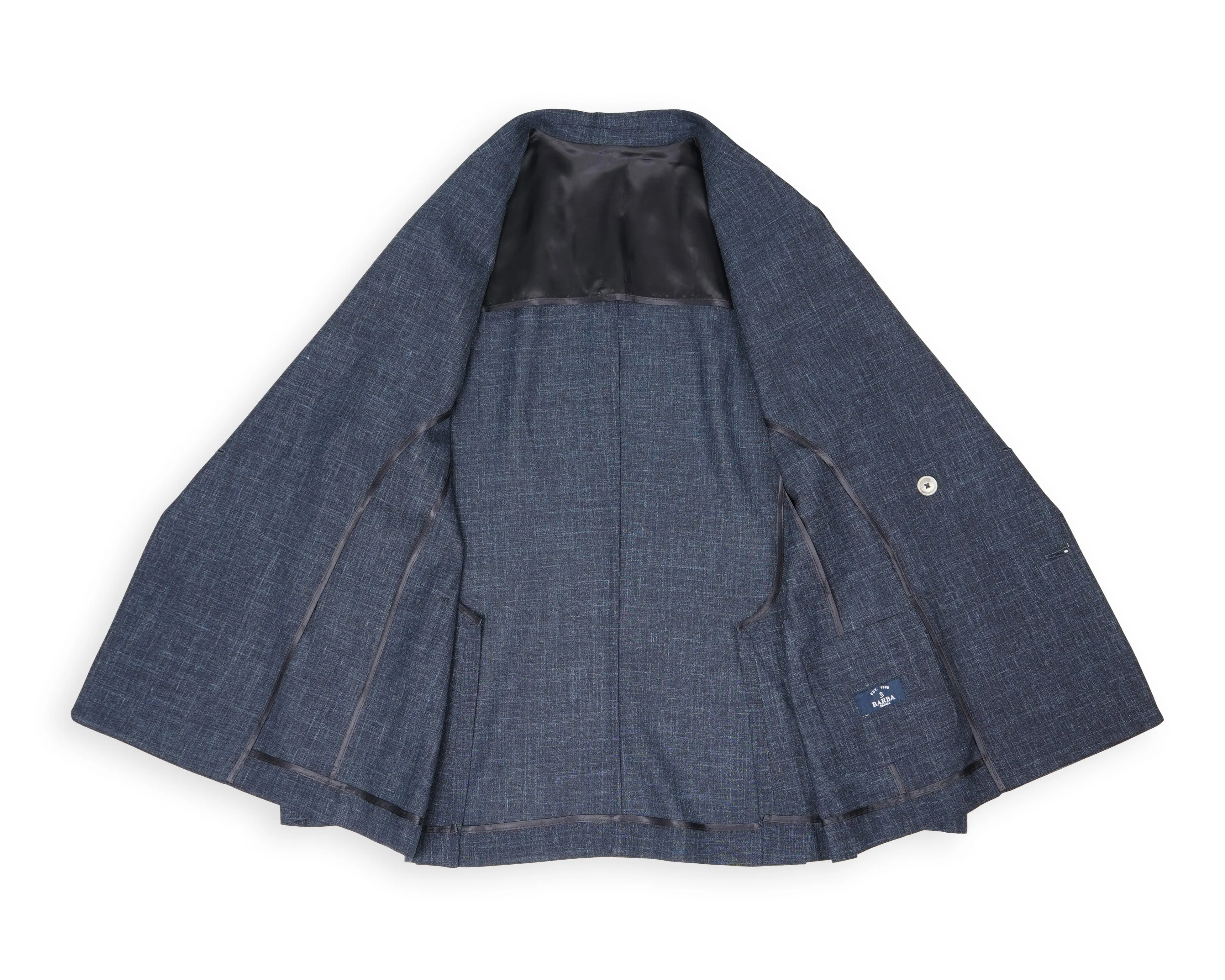 Barba Napoli - Navy Loro Piana Virgin Wool/Silk/Linen DB. Sports Jacket 52