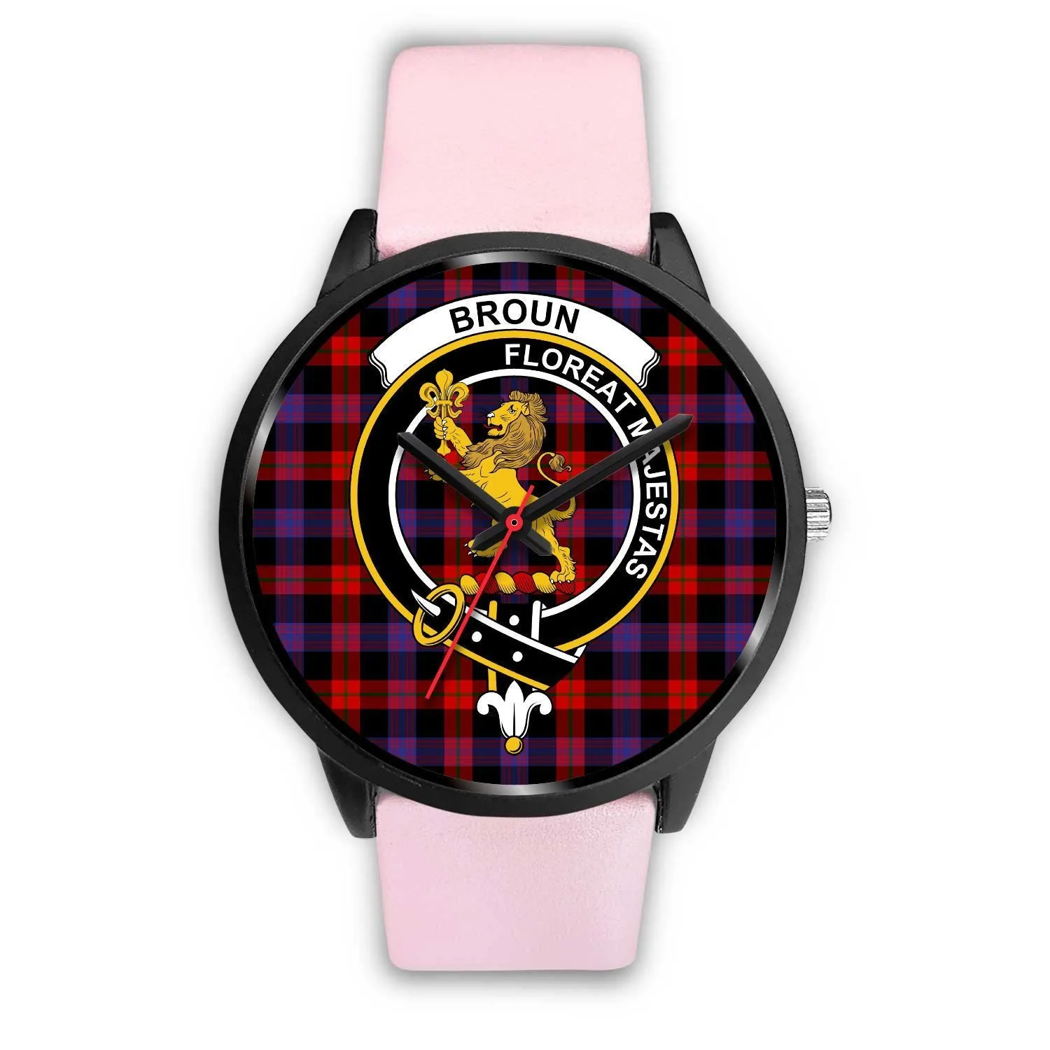 Broun Modern Clan Badge Tartan Black Watch