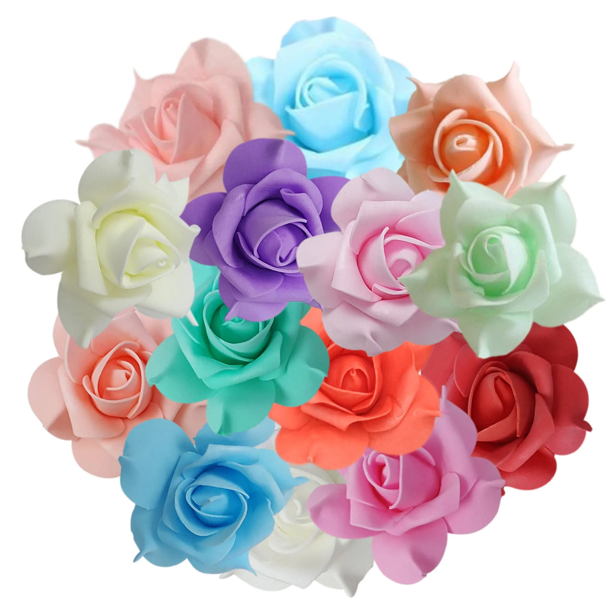 Bulk Flowers Heads Artificial Roses Wholesale 100 pcs for DIY Flower Balls