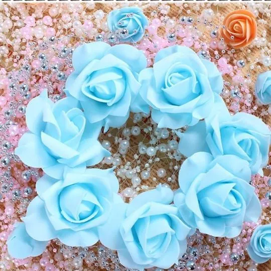 Bulk Flowers Heads Artificial Roses Wholesale 100 pcs for DIY Flower Balls