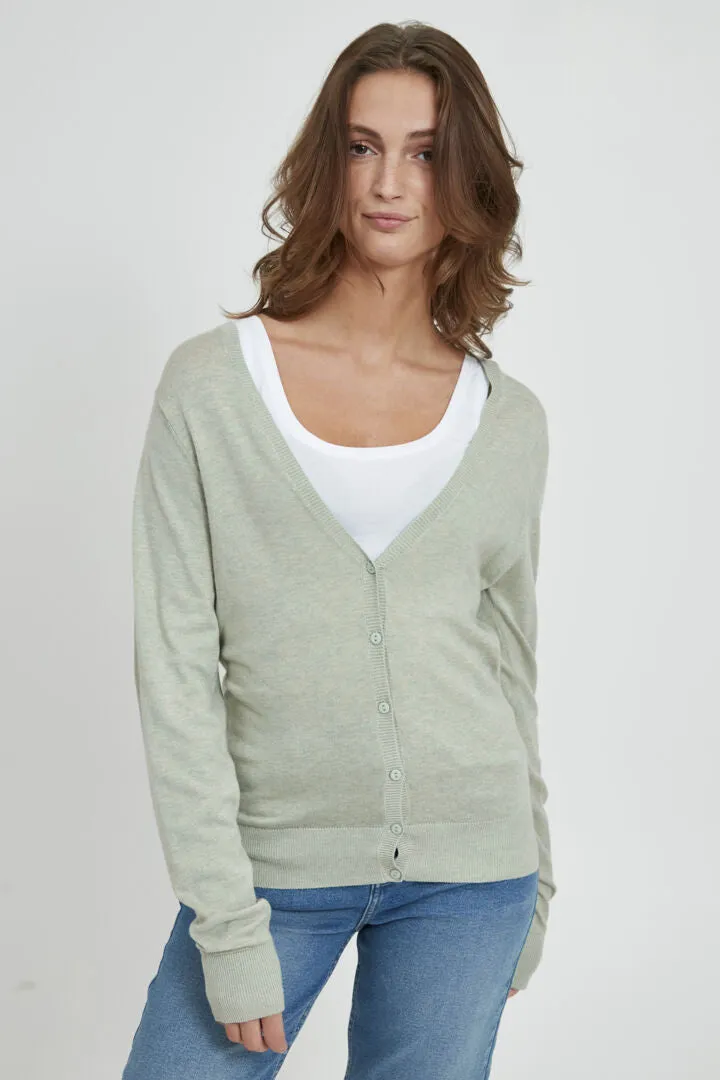 Byoung Bymmpimba V Neck Cardigan Green