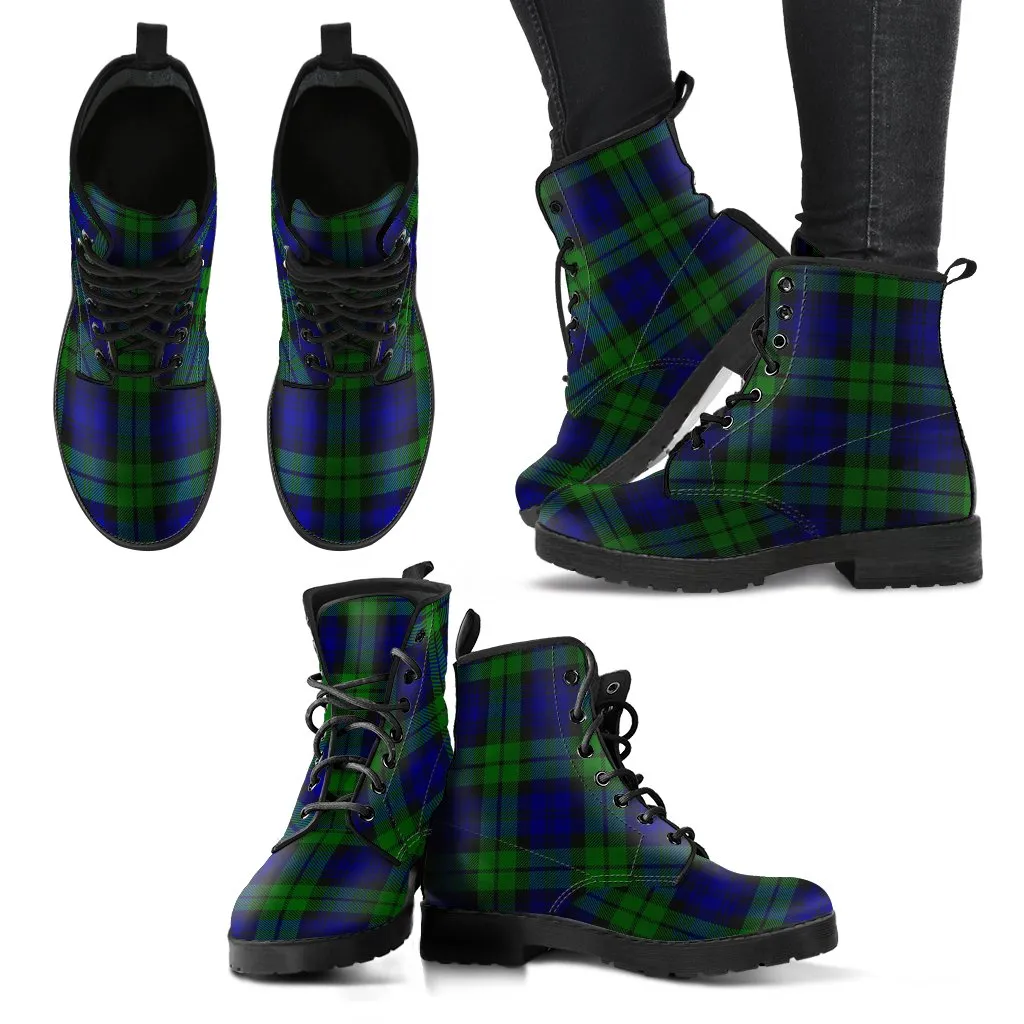 Campbell Modern Tartan Leather Boots