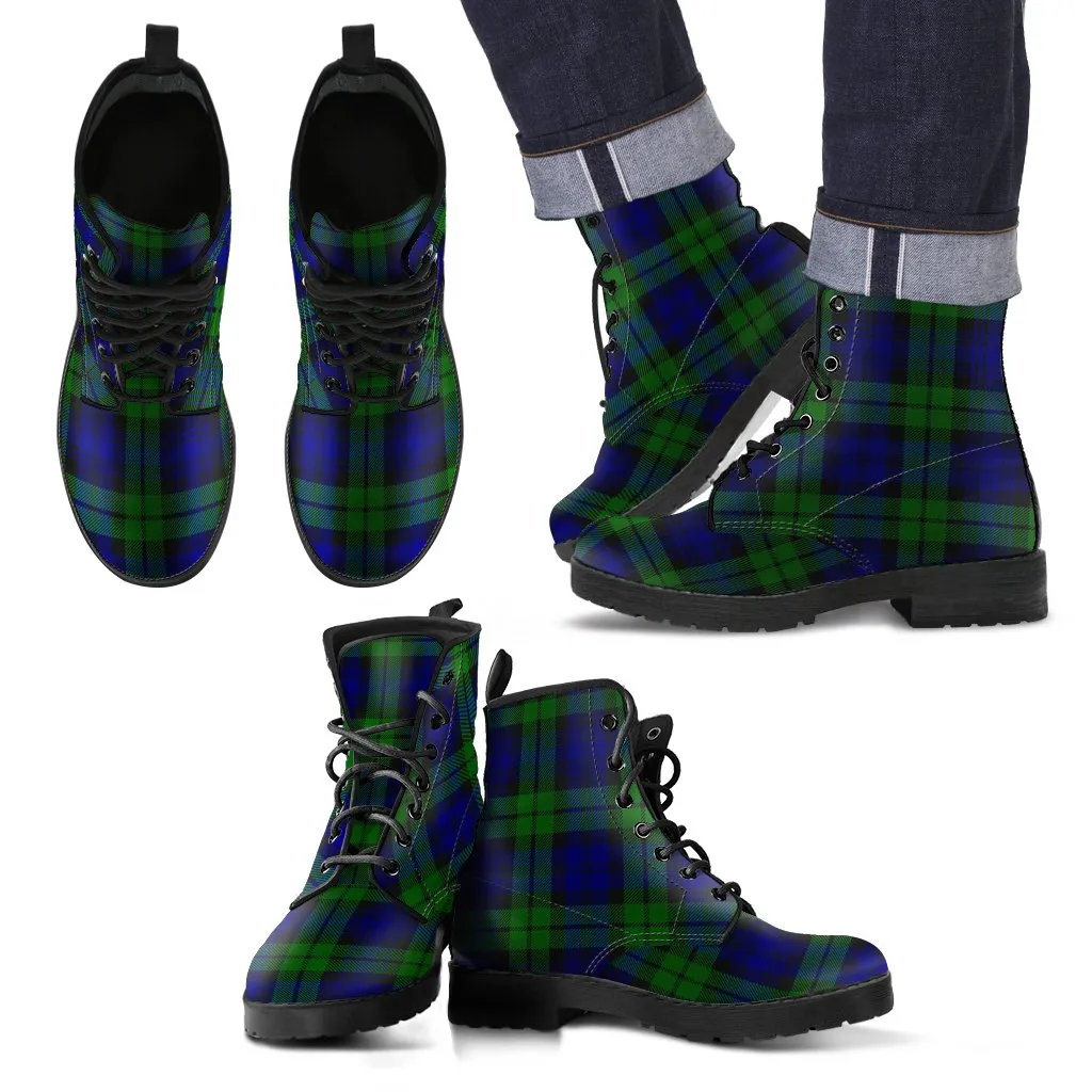 Campbell Modern Tartan Leather Boots