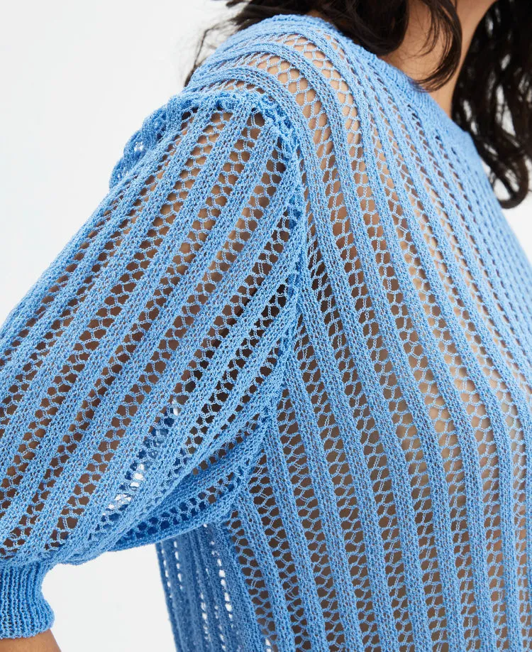 Compania Fantastica Blue Open Knit Jumper