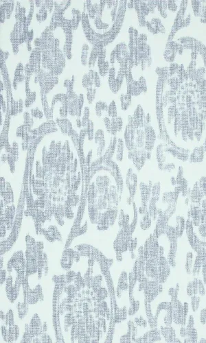 Denim Orbital Damask Wallpaper 17609