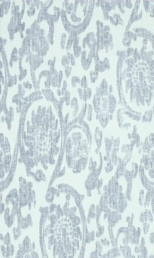 Denim Orbital Damask Wallpaper 17609