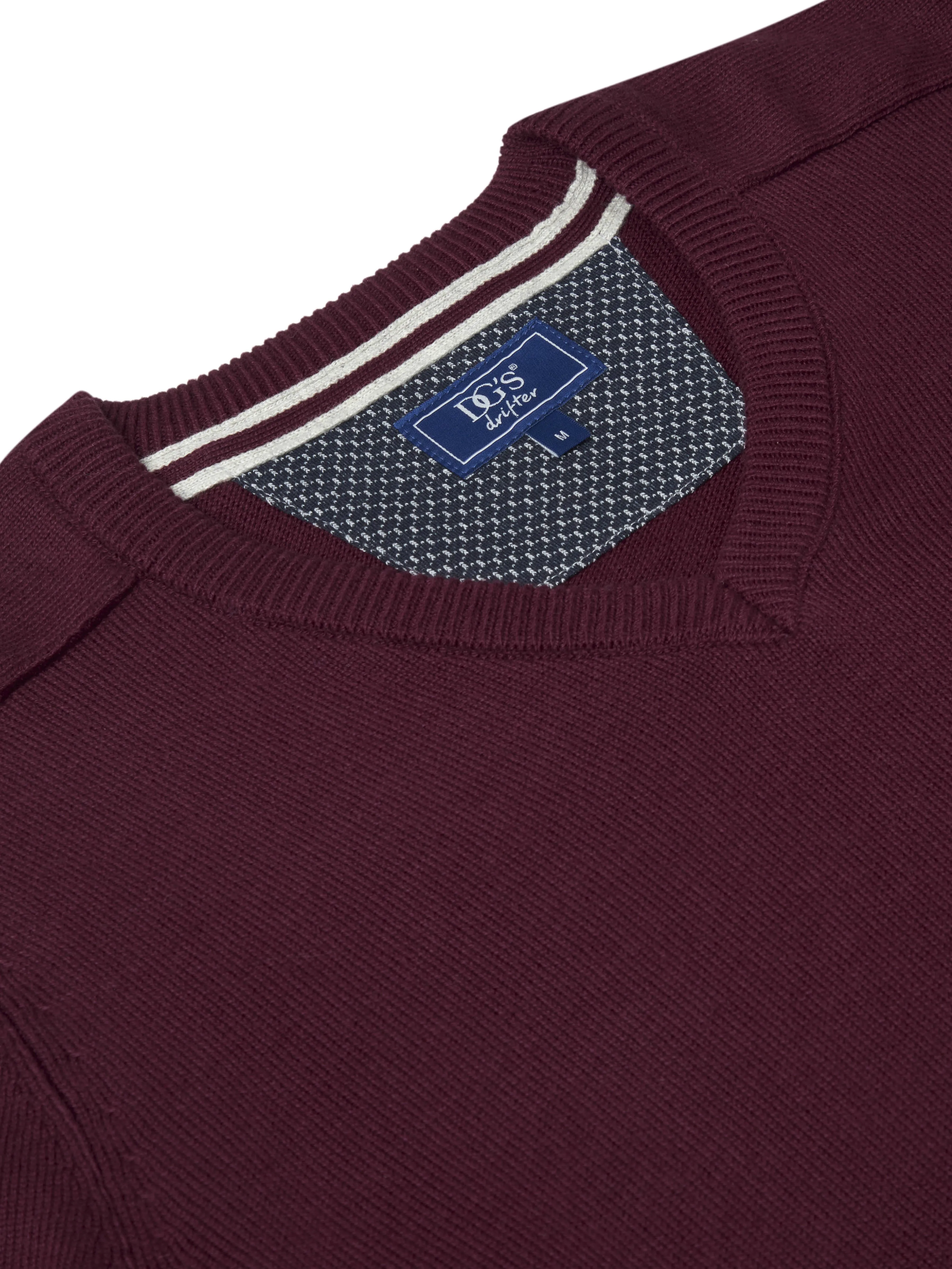 DG's Drifter Red Long Sleeve V-Neck Sweater