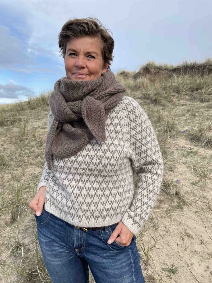 Easy Peasy triangular shawl by Önling, No 1 knitting kit