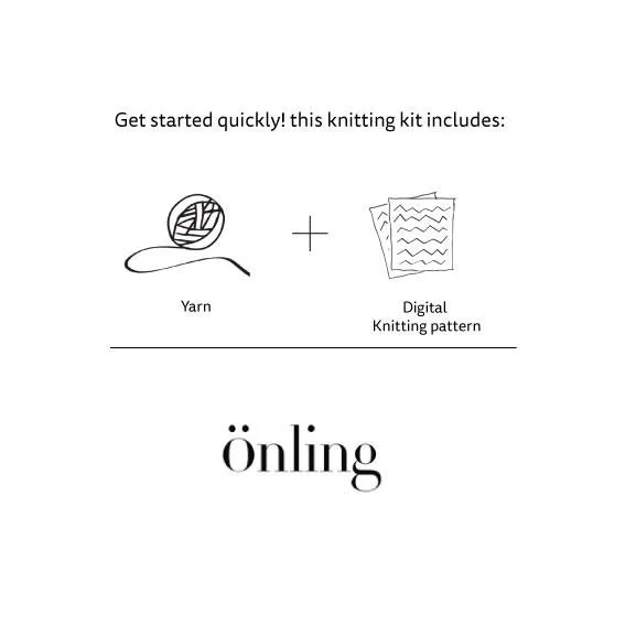Easy Peasy triangular shawl by Önling, No 1 knitting kit