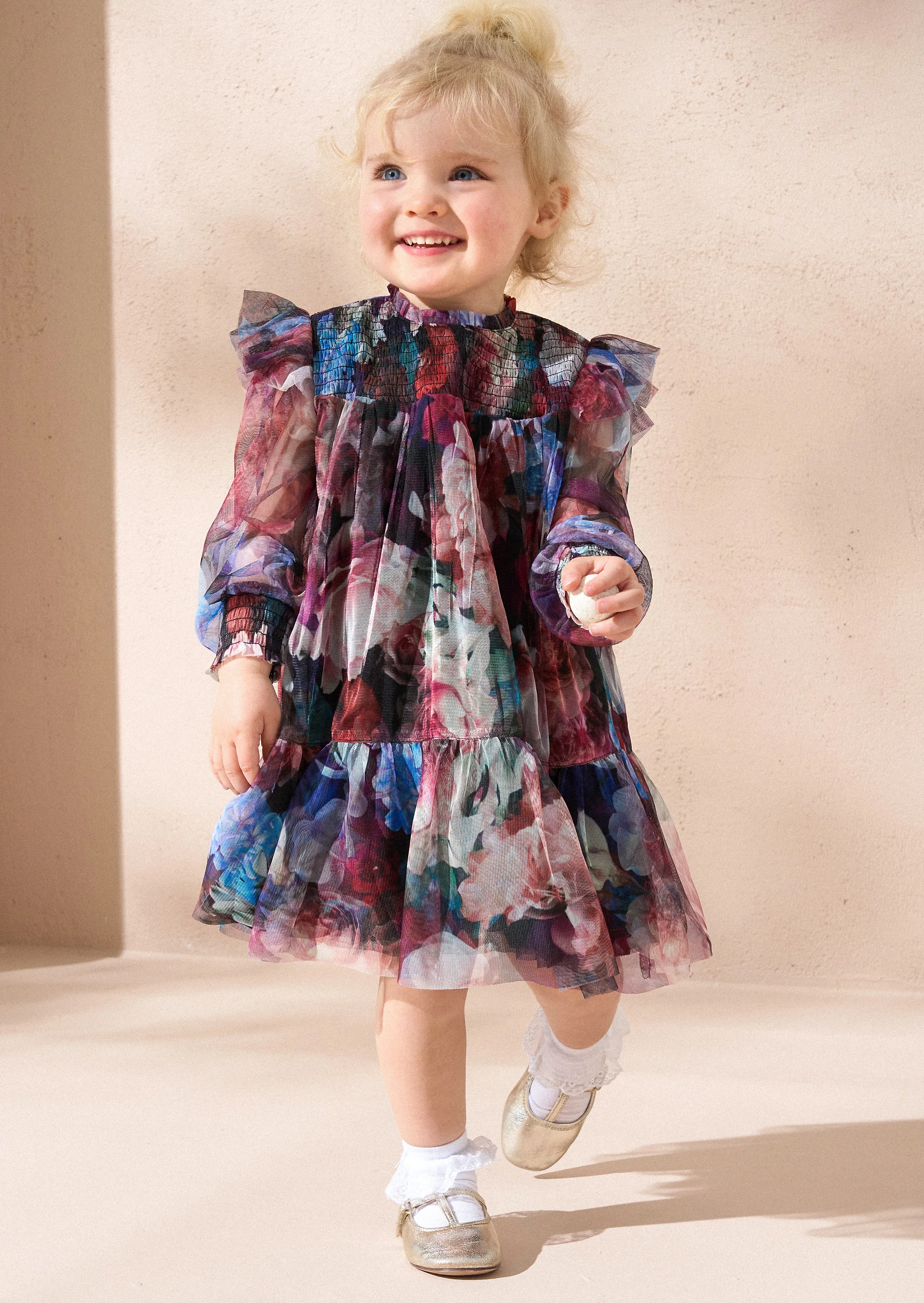 Eleanor Baby Floral Mesh Dress