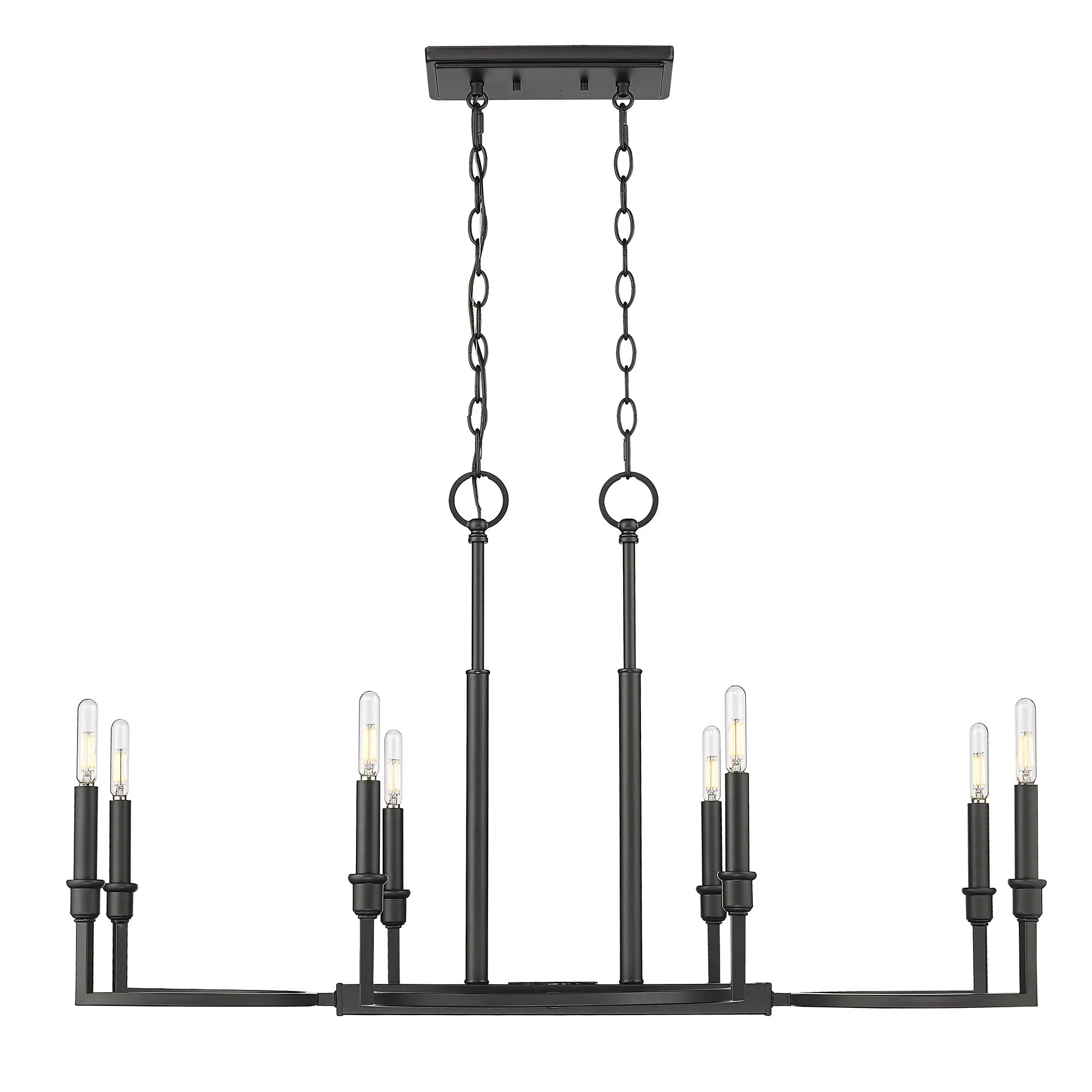 Ellyn Linear Pendant in Matte Black