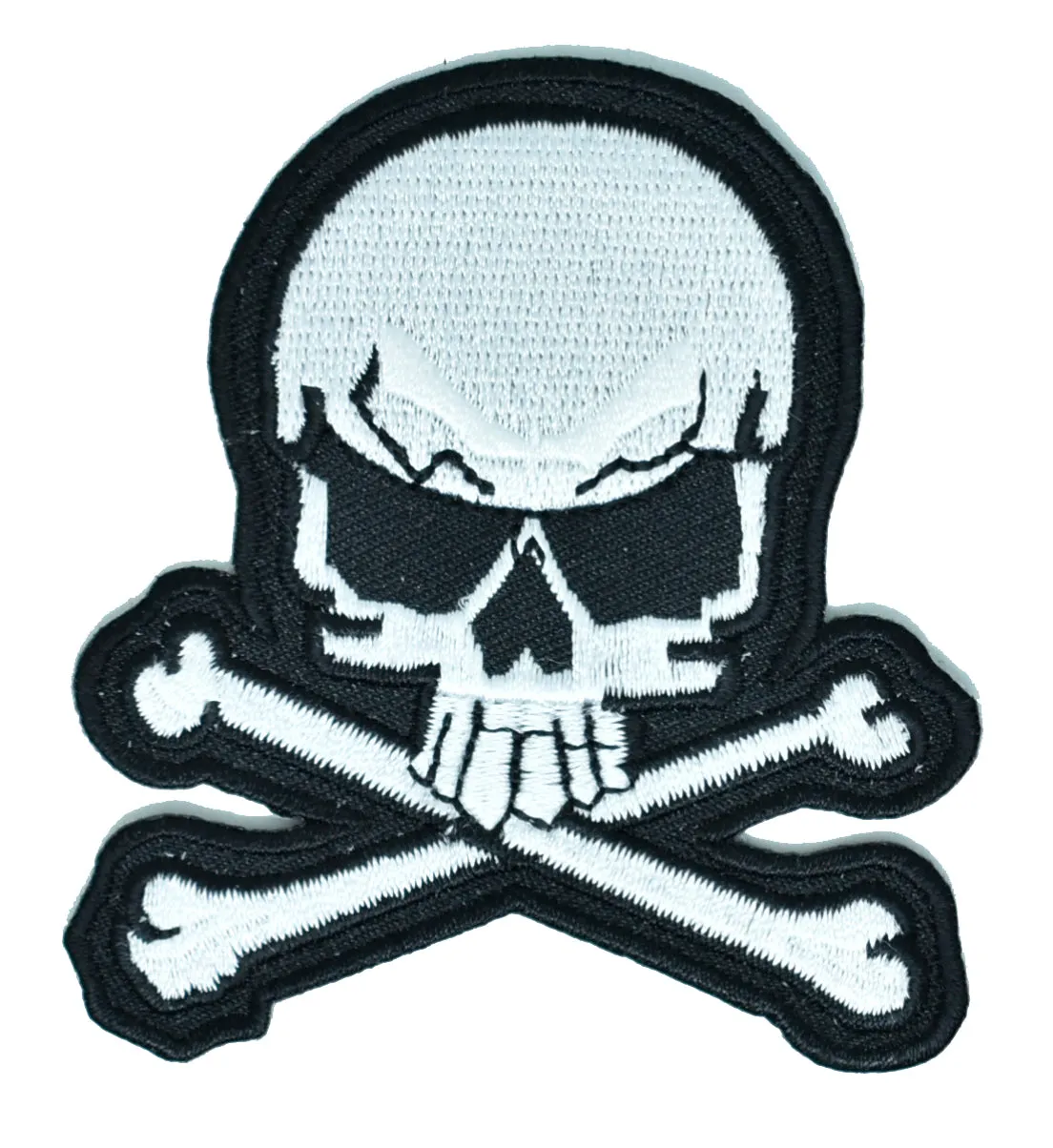 Embroidered Skull Patch 3" x 2.50" - 1 Piece