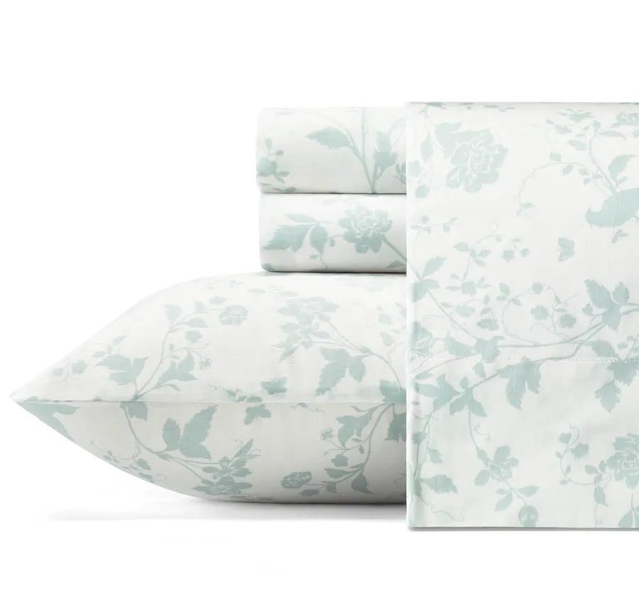 Garden Palace 375THC Cotton Sheet Set Range Duck Egg