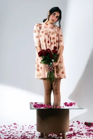 Maria Dress | Cotton Eco-Printed Short Dress