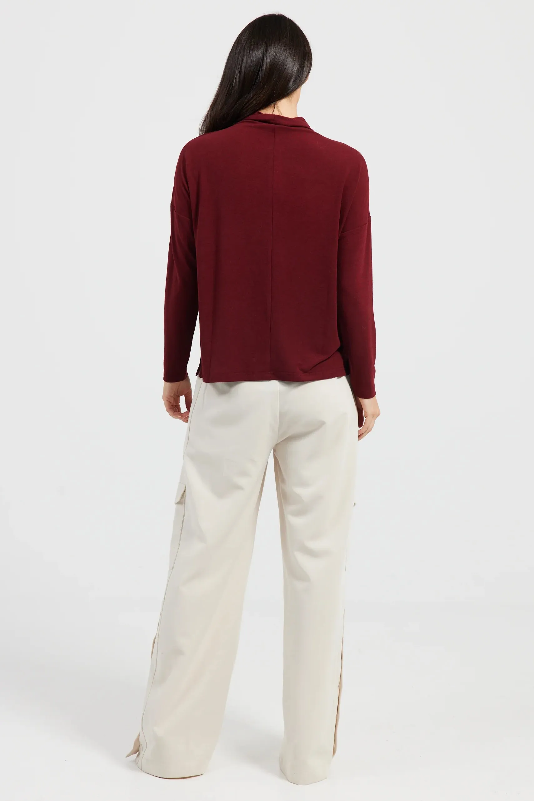 Mayflower Long Sleeve Tee in Berry Jersey