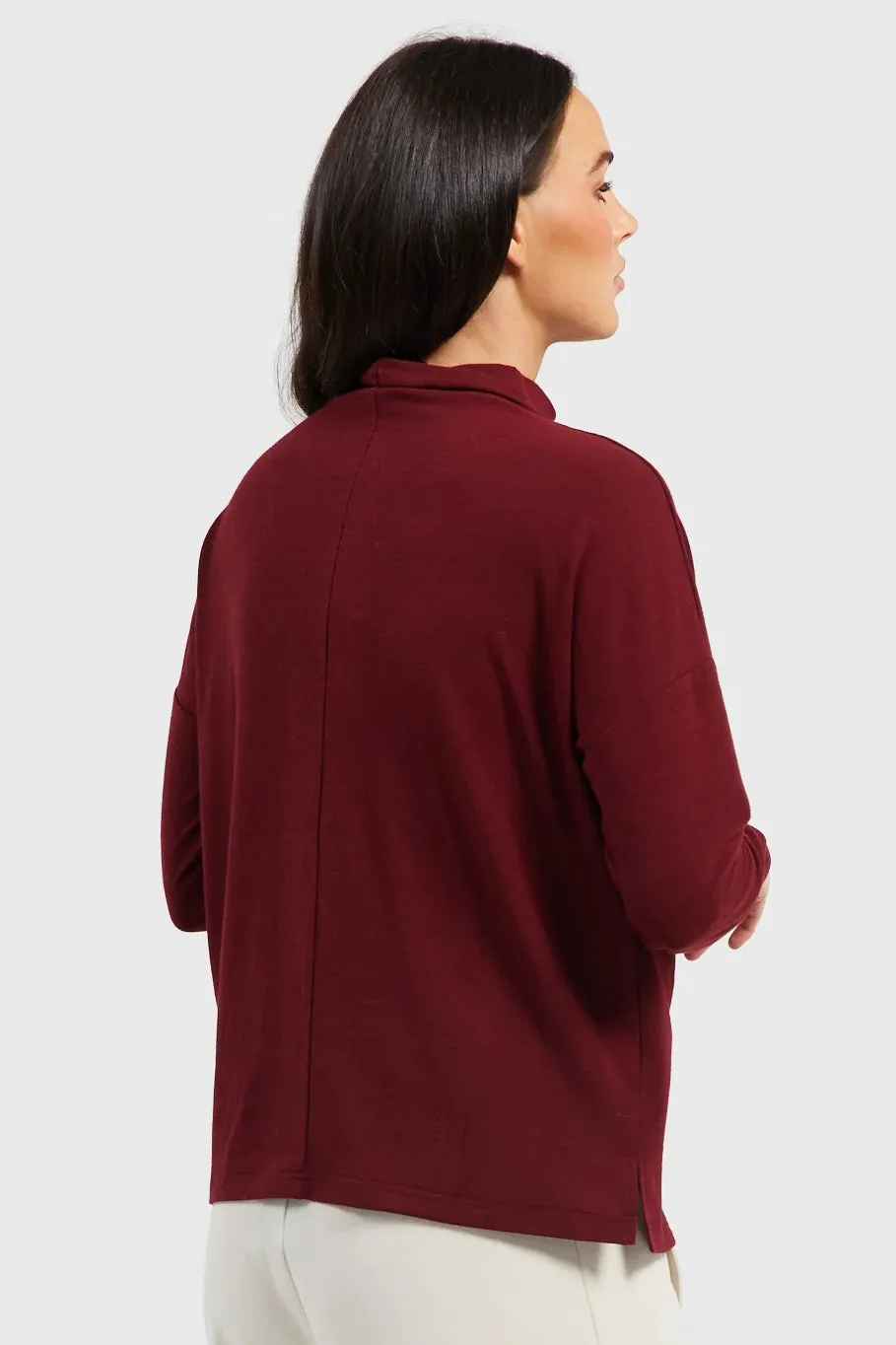 Mayflower Long Sleeve Tee in Berry Jersey