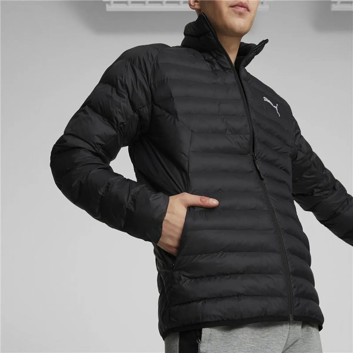 Men'S Sports Jacket Puma Packlite Warmcell Black