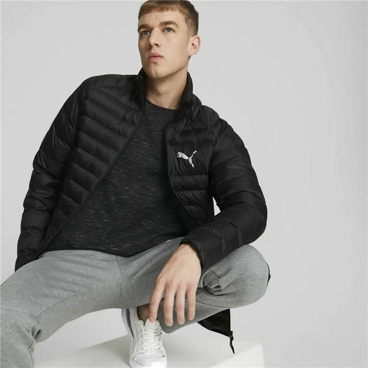 Men'S Sports Jacket Puma Packlite Warmcell Black