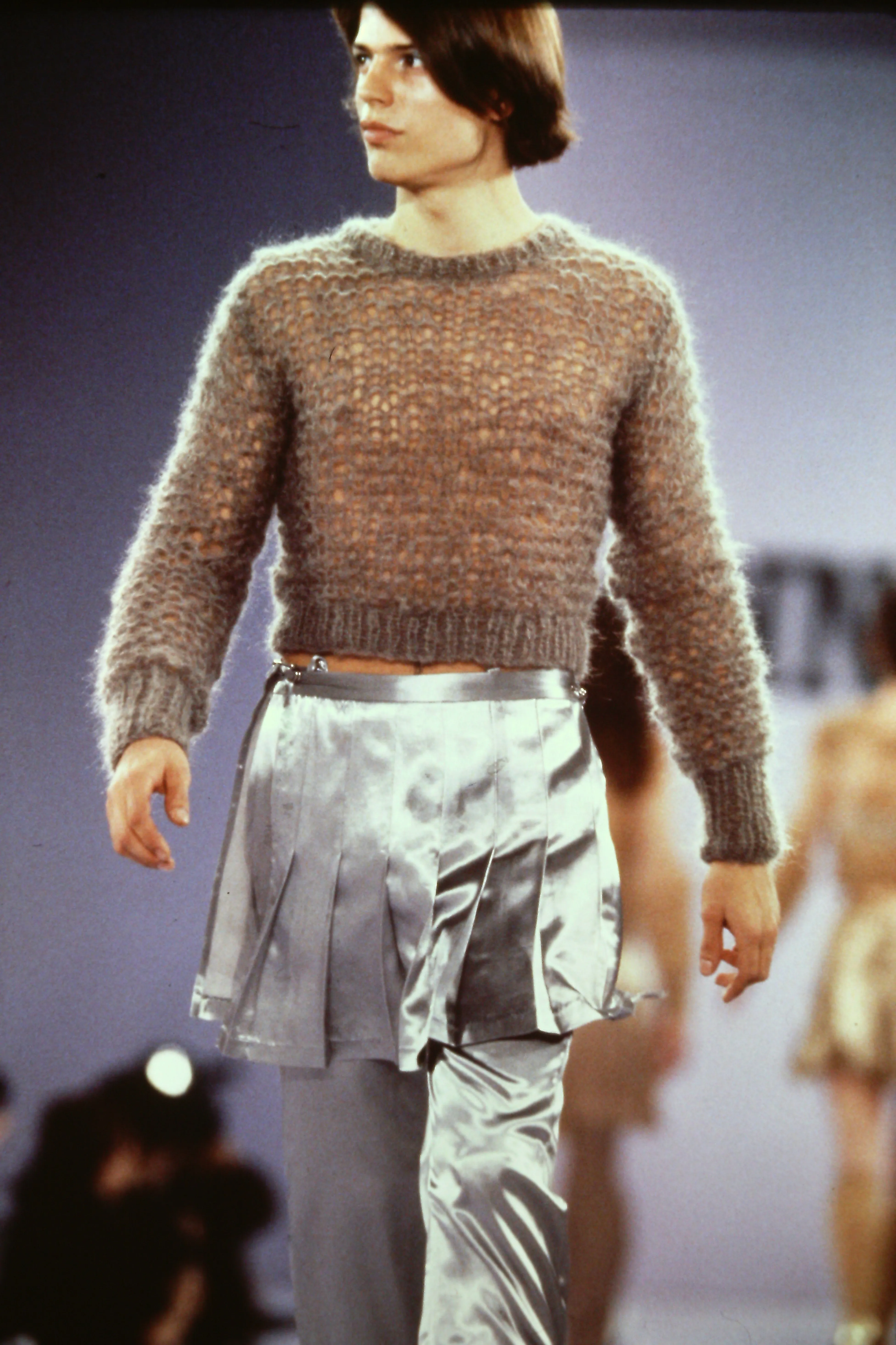 Mohair Tape Yarn Knit Cardigan