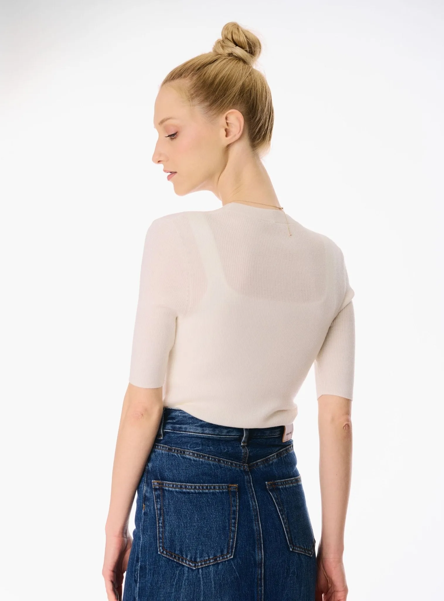 MONA silk-blended top (White)