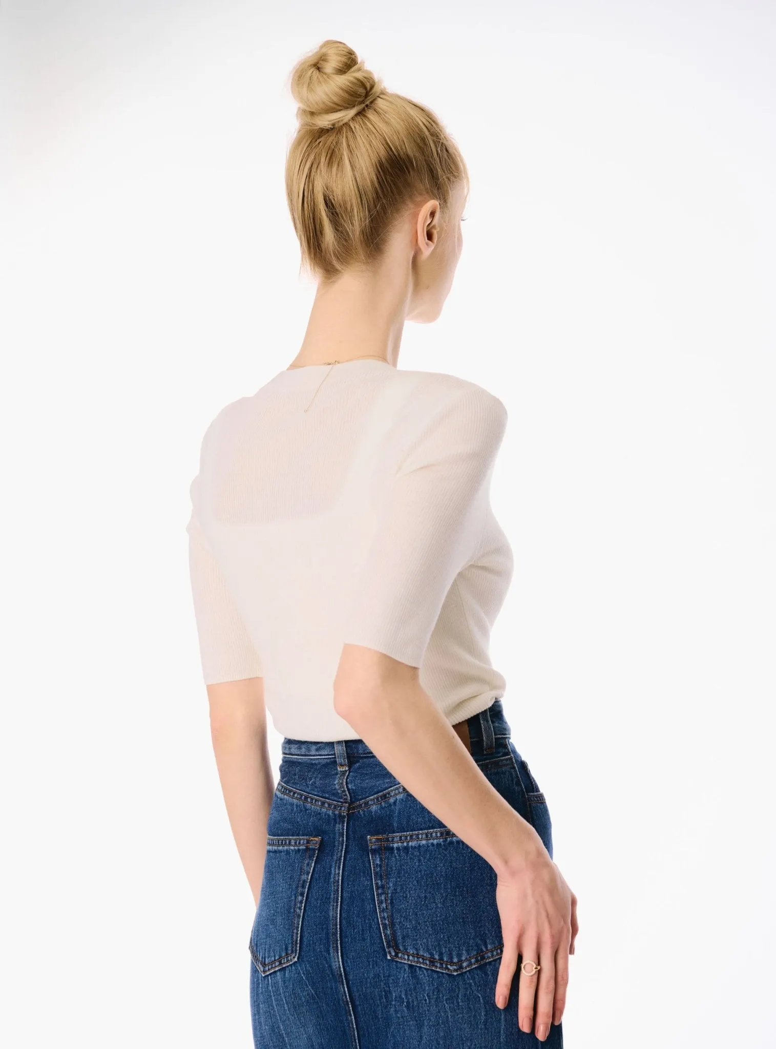 MONA silk-blended top (White)