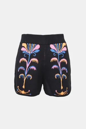 paul yore knitted tulip shorts