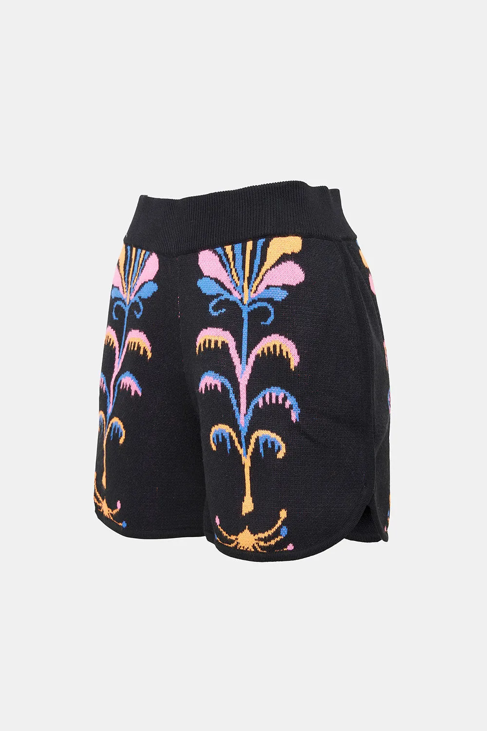 paul yore knitted tulip shorts