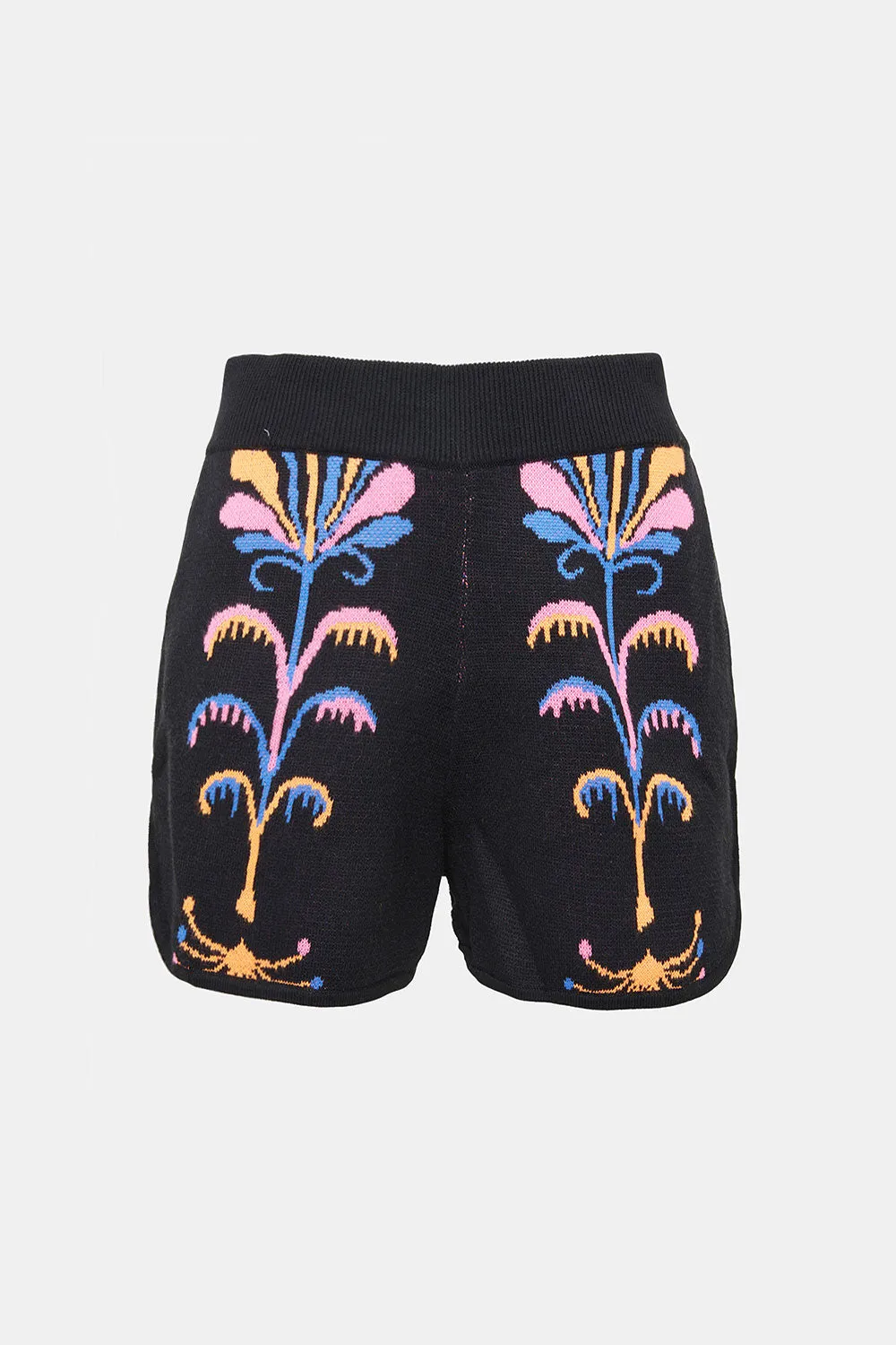paul yore knitted tulip shorts