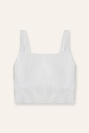 ROSEMARY jersey knit top (White)