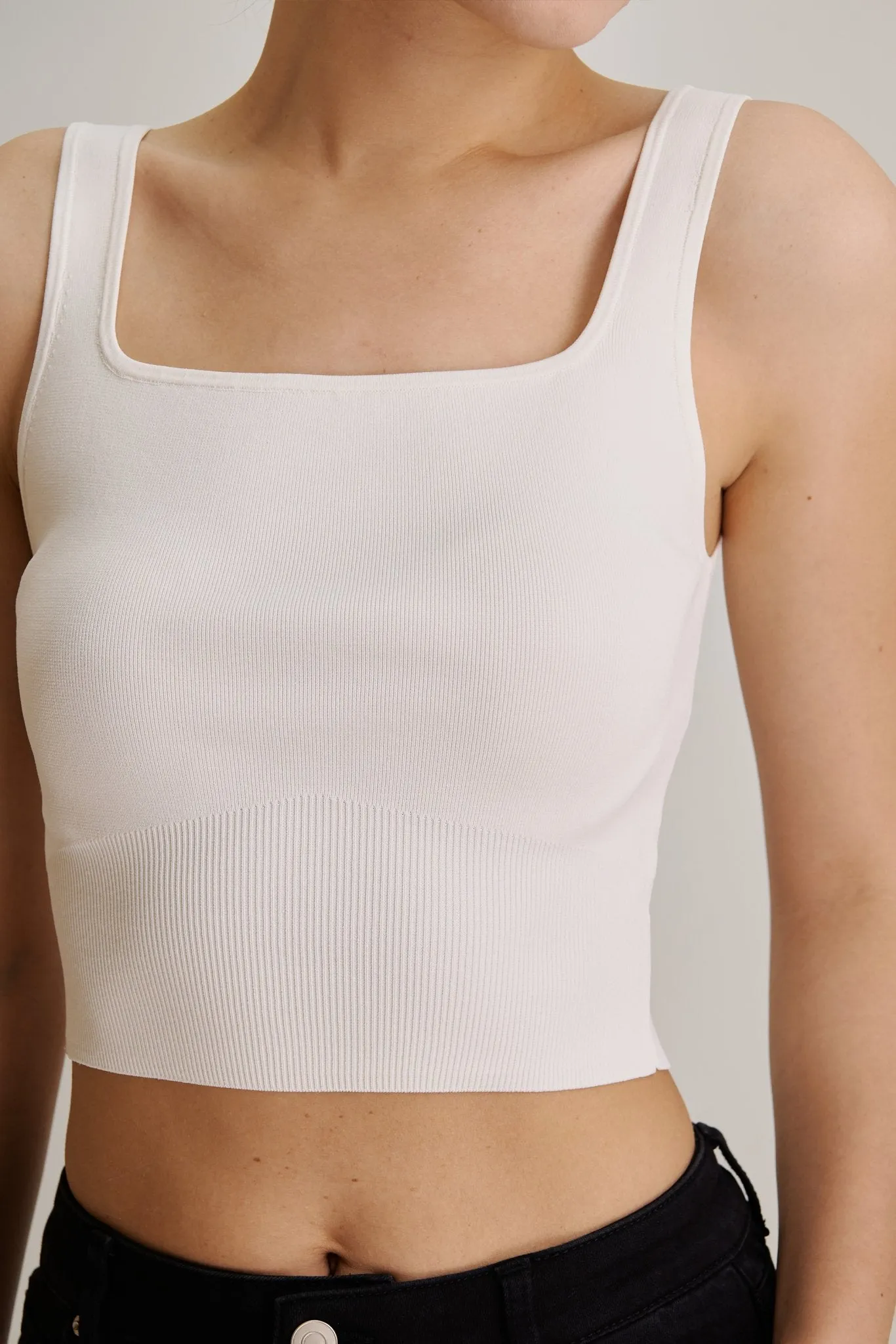 ROSEMARY jersey knit top (White)