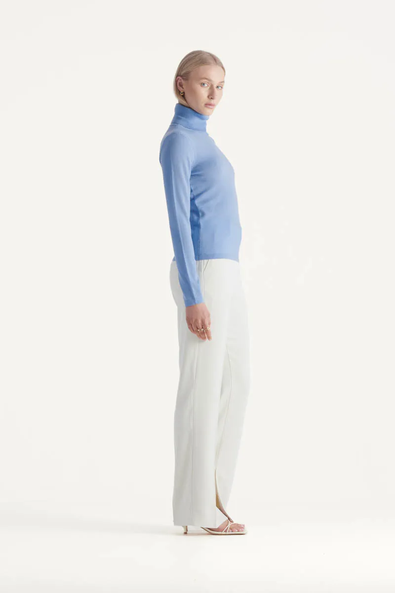 Santana Knit Top Sky Blue